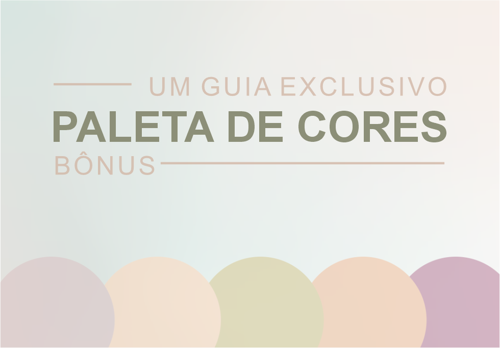 Capa oficial do guia exclusivo de paleta de cores.
